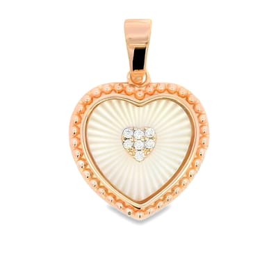 Juwelier Zwartevalk zilveren hartje hanger verguld (rosé) - 24.299
