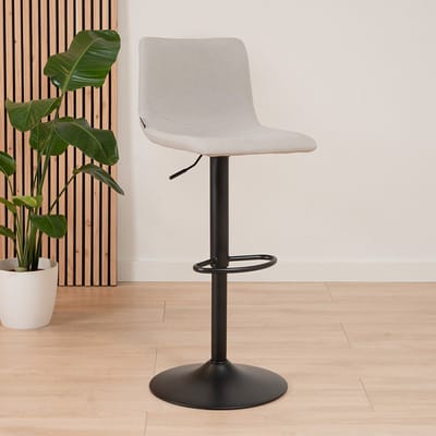 Bronx71® Scandinavische barkruk Eva draaibaar gerecyclede stof grijs 60-76 cm - barstoel
