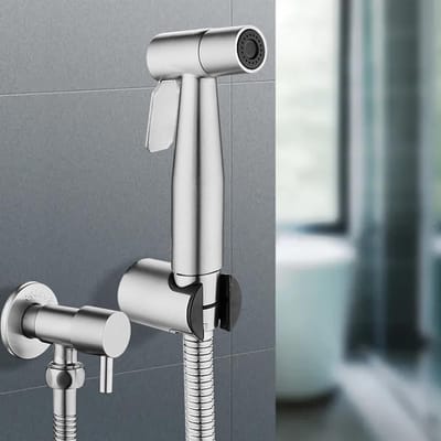 Famanu - Roestvrijstalen handdouche bidetset voor toilet, handspuit voor hygiëne