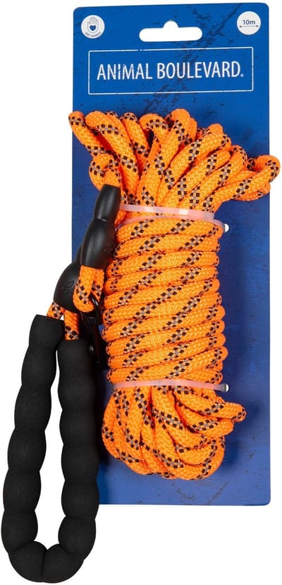 Animal Boulevard Ab32021 - Hals- En Leibanden - Hond - Ab Safety Speurlijn Met Eva-handvat Geel-8mmx10m