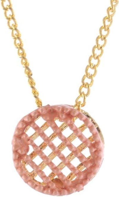 Behave - Ketting met decoratief cirkeltje in roze ontwerp - Modeaccessoire voor vrolijke looks