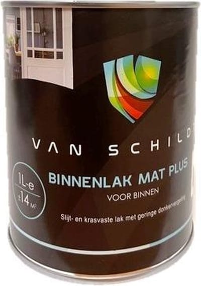 van Schildt Binnenlak Mat Plus 1 Liter lichte kleuren mail uw kleur naar jose@vanschildt.nl