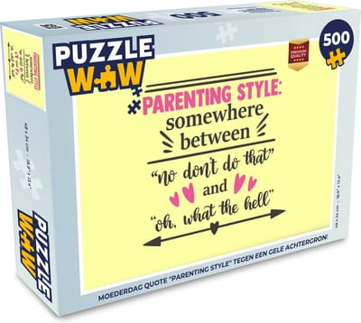 Puzzel Ouderschap - Quote - Geel - Legpuzzel - Puzzel 500 stukjes