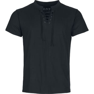 Black Premium by EMP T-shirt - Essential T-Shirt mit Schnürung - S tot XXL - voor Mannen - zwart