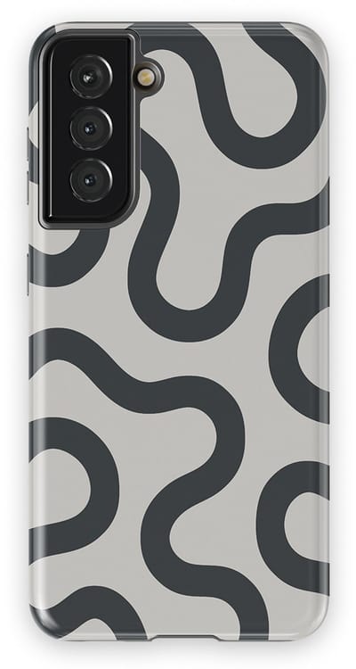 DripCase Motion Flow Tough Hoesje Samsung Galaxy S21 | Backcover met Mag | Trendy Design | Valbescherming | Graphite Glide