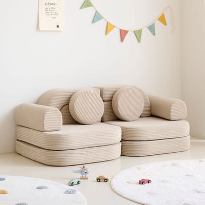 Petite Amélie Speelbank - Foam blokken - Beige - 10 delig