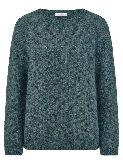 Trui ronde hals Van Peter Hahn turquoise