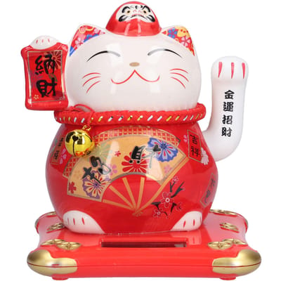 6in Fortune Cat Keramisch Zwaaiend Gelukskat Ornament Huisdecoratie voor Slaapkamer Auto KantoorType 3