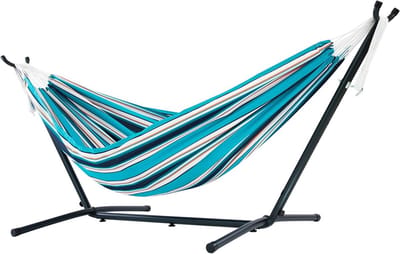 Dubbele Hangmat - Hangmat met Standaard - Ontspannen in de tuin - Sunbrella stof - 2 personen - Token Surfside