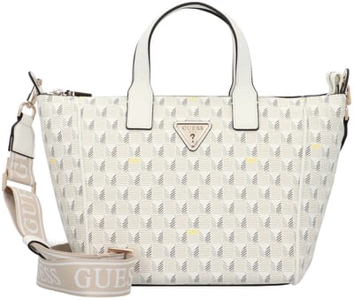 GUESS schoudertas Follie Small Tote Bag Stone Logo veelkleurig