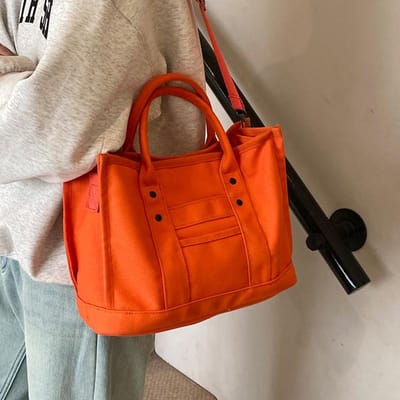 Tas met grote capaciteit Veelzijdige casual canvas schoudertas Handtas Modieuze draagtas voor studenten Kleine vierkante tas red