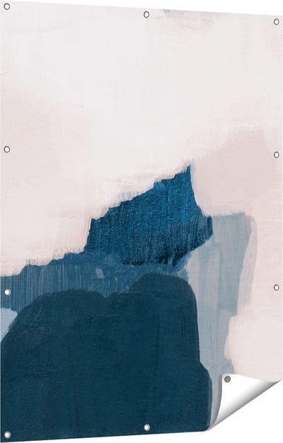 Gards Tuinposter Abstracte Kunst Handgeschilderd - 90x120 cm - Tuindoek - Tuindecoratie - Wanddecoratie buiten - Tuinschilderij