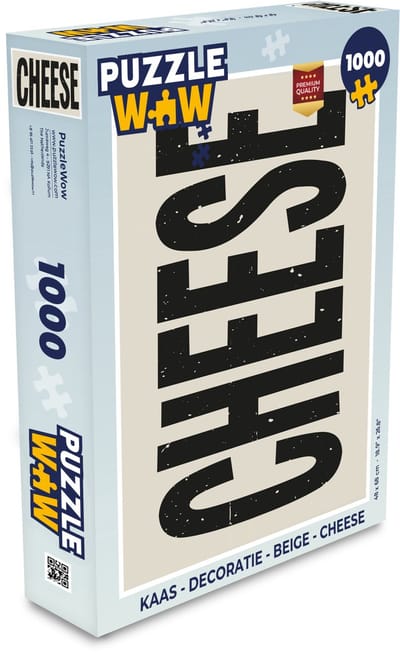 Puzzel Kaas - Decoratie - Beige - Cheese - Legpuzzel - Puzzel 1000 stukjes volwassenen