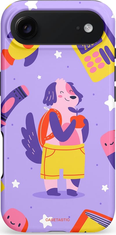 Casetastic hoesje geschikt voor Apple iPhone Air - MagSafe - Dubbellaagse bescherming - Tussen boeken en sterren - Fashion Case - Lavendel Geel