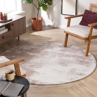 Studio Clarice Rond abstract vloerkleed - Candice Taupe - Ø 200cm