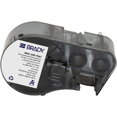 Brady M4C-250-7641 tape krimpkous zwart op wit | 11,15 mm x 2.13 m (origineel)