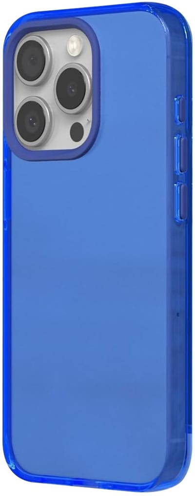 Rhinoshield Clear Hoesje Geschikt voor Apple iPhone 15 Pro | Back Cover | Schokabsorberende TPU bumper | Blauw