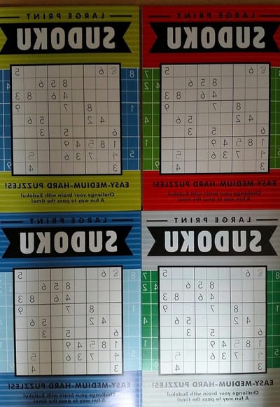 Puzzelboek Sudoku - Grote Cijfers - Hersengymnastiek - Variabele Moeilijkheidsgraad - Assorti - Wit