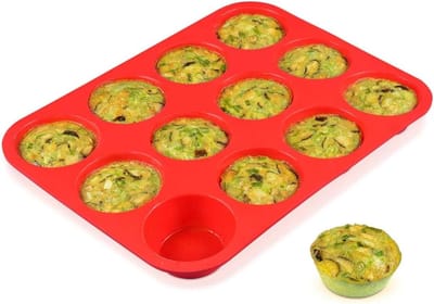 Siliconen muffinvorm - 12-vaks siliconen muffinvorm - Anti-aanbak cupcakevorm - 1 stuk - Siliconen bakvormen