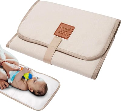 Opvouwbaar Draagbaar Aankleedkussen voor Baby - Waterdichte Luiermat met Magische Stickers