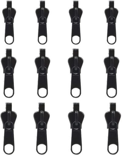 Ritssluiting vervangingsset, 12 stuks, ritssluiting voor ritssluiting, reparatieset voor jassen, rugzakken, koffers, tassen, tenten, universeel inzetbaar