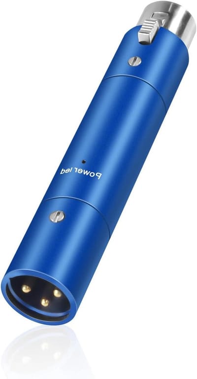Microfoon Voorversterker - Mic Booster Preamp - Studio Opnames - Ultra Schoon 28dB Versterking - 10.2 cm - Blauw