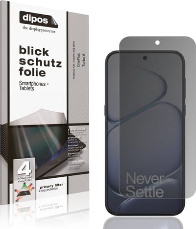 dipos – Matte Privacy Screenprotector geschikt voor OnePlus Turbo 6 | Anti-Spy Beschermfolie