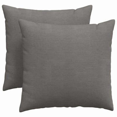 vidaXL - Zitkussens - 2 - pcs - Lichtgrijs - 45 - x - 45 - cm - Corduroy - stof