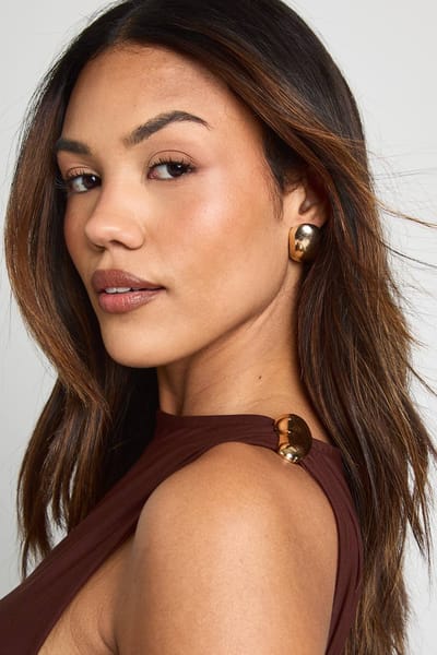 boohoo Dames Zwangerschapsjurk met versieringsdetail en gerimpelde maxi-jurk | Chocoladebruin | Maat: 42