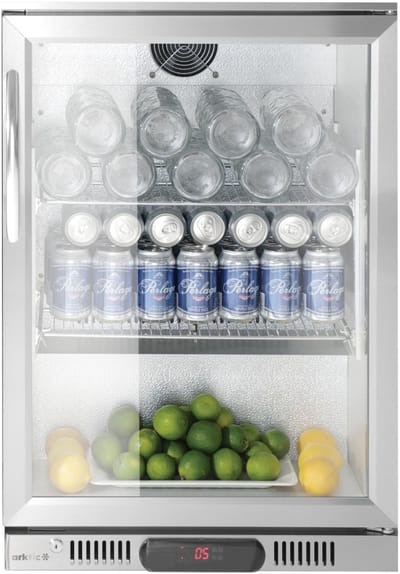 Réfrigérateur de bar sous comptoir, 1 porte, LED, 75 l, 120 W, 53x50x84 cm - argent