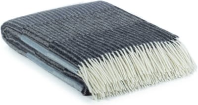 MoST - Wollen plaid Linea Orion - 100% Nieuw-Zeelandse wol - 140 x 200 cm - blauwgrijs