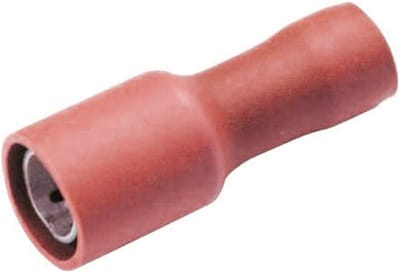 Ronde connector - Kabelschoen - vrouwelijk - 0.5-1.5mm² - Rood - 25 stuks