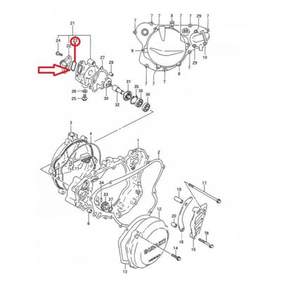 Joint pompe à eau origine pour Moto Suzuki 125 RM 1989 à 1995 17414-14300-000 Neuf