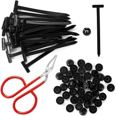 Cosensi- Kabelbinders 100 Stuks - Nylon - Robuust - Zelfborgend - Kabelbinders met Openingstang - Geschikt voor Thuis/Garage - Kabelbindersysteem