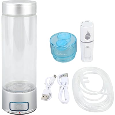 Waterflesgenerator voor waterstof 400ml Draagbaar Oplaadbaar Waterstofrijk Water Gezondheidsbeker Snel L