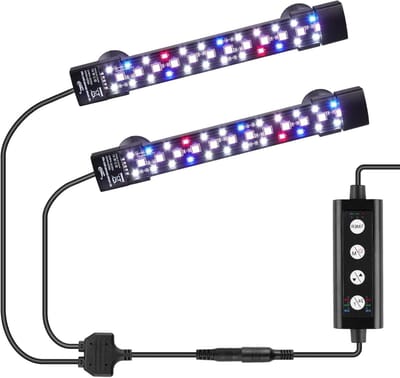 Aquarium Verlichting - Led Lamp - Planten Kweken - Dual Channel Controller - 15-60L Aquaria - Wit