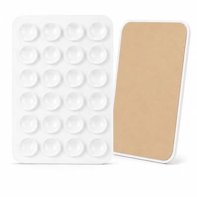 Consumerce® Zelfklevende Telefoon Zuignap - Wit - Telefoonzuignap - Auto/Douche/Spiegel - Telefoonhoeshouder - Telefoonaccessoires Selfie - Selfies