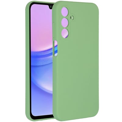 Accezz Hoesje - Geschikt voor Samsung Galaxy A15 (4G) / A15 (5G) - Liquid Silicone Backcover - Groen