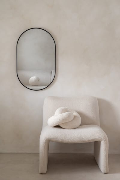 Nordic Style® Ovale spiegel 80x50cm - Zwart - Scandinavische Spiegels - Ovaal - Wandspiegel - Badkamerspiegel - Gangspiegel - Wand - Gang - Badkamer