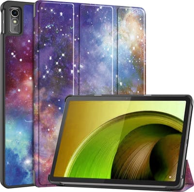 Hoes - Geschikt voor Lenovo Tab M10 5G - Dun & Stevig - Trifold Bookcase - Hard Cover - Hardcover Book Case - Tablet Hoesje - Galaxy