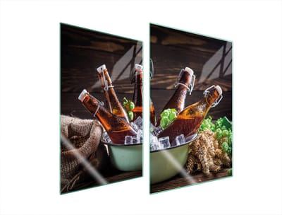 TMK ArtDeko - Glazen Beschermplaat - 2x35x52 cm - Voor Alle Soorten Kookplaten