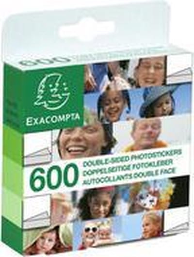 Exacompta Etuis 600 zelfklevende fotohoeken - dubbelzijdig - Wit - 12991E