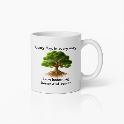 Inspirerende "Elke Dag, Op Elke Manier" Mok 330ml – Motiverend Boom Design Koffiebeker, Perfect Cadeau voor Positieve Mindset