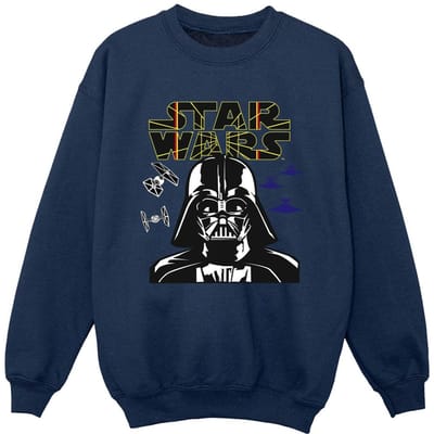Star Wars Jongens Darth Vader Comp Logo Sweatshirt (Marineblauw)