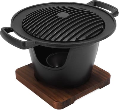 Mini Grillpan Alcoholfornuis Huishoudelijke Barbecue Grillplaat Houtskoolgrill Draagbare Tafelgrill voor Reizen Picknicks Kamperen Barbecue