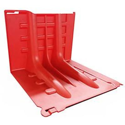 Waterkering, modulair ontwerp, recht stuk, UV-bestendig, L 705 x B 680 x H 528 mm, ABS kunststof, rood, 1 stuk