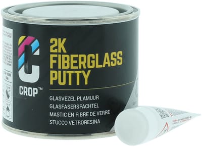 CROP Polyesterhars Plamuur 2K - Glasvezel Reparatieset - 125ml - Reparatie voor Auto - Polyester hars Vulmiddel - Autoplamuur met Verharder