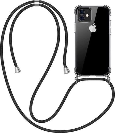 Hoesje geschikt voor iPhone SE 2022 - Backcover - Flexibel - Koord - TPU - Transparant