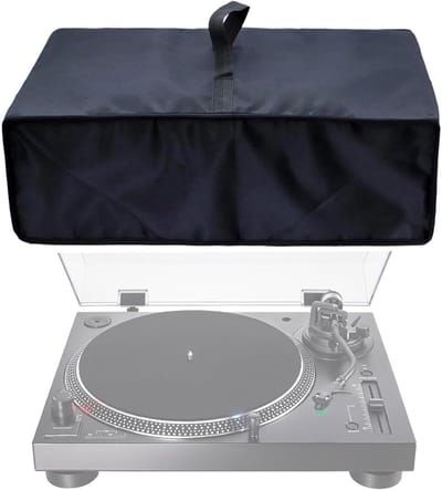 Draaitafel Beschermhoes - Platenspeler Cover - Stofvrij Houden - Waterdichte Oxford Stof - 48 x 40 x 17 cm - Zwart