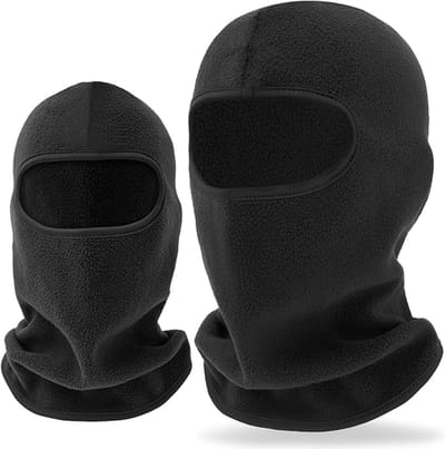 Balaclava Face Mask for Men and Women uniseks-volwassene Bivakmuts (1-Pack)-Zwart-dikkere